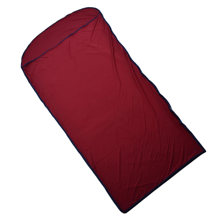Qukai Elastic Sleeping Bag Liner Ultralight Sleeping Bag Liner Elastic Travel Sheet for Outdoor Camping Multifunctional Sleeping Bag Liner Burgundy