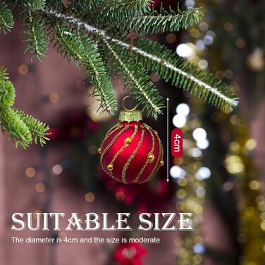 Скляні новорічні кулі Bseical, 18 шт., діаметр 4 см, 3 кольори - новорічний декор для ялинки
