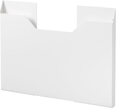 Yamazaki 4886 TOWER Table Mat Storage L, White, Steel, Minimalist Design, 50.5 x 2.5 x 36.5 cm (LxBxH)
