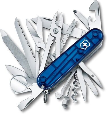 Мультитул Victorinox Swiss Champ: 33 функції, ніж, коркомаг, викрутка, блакитний, Швейцарія