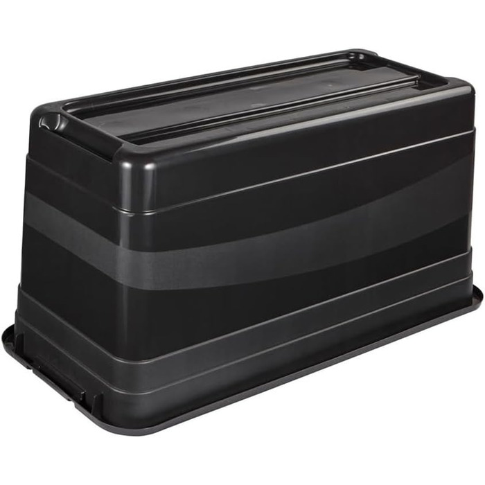 Keeeper Transport Container with Lid and Sliding Closure, Extra Stable, 79.5 x 39.5 x 40 cm, 83 l, Eckhart, Graphite-Grey, Graphite