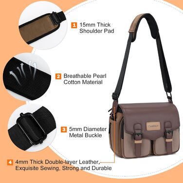 Компактна камера Cwatcun з водонепроникним корпусом та штативом, для фотографії DLR/LR/piegelloe, об'єктив (коричневий)