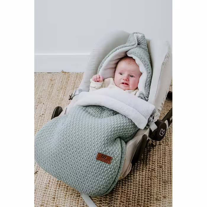 Baby's Only - Footmuff Car Seat 0+ Robust - Footmuff for Car Seat - Also for Maxi-Cosi - Wonderfully Warm - For Year-Round Use - With 3- and 5-Point Harnesses - Grey