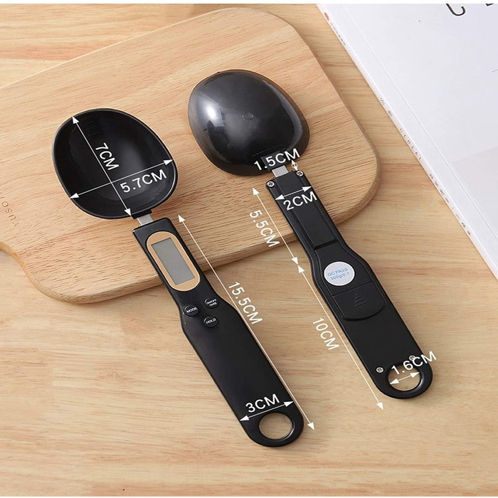 CMBSSTBB Measuring Spoon, Electronic Administration Spoon, Gram Spoon, Measuring Spoon, Soup Spoon, Baking, Household Standard Measuring Spoon, Measuring Cup, Hand Gram Scale, Baby Formula Spoon (white)