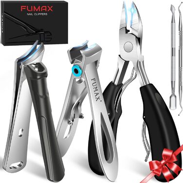 Ножиці для обрізання нігтів на ногах для літніх людей та чоловіків з широким отвором, довга ручка, гострі леза. Набір для педикюру