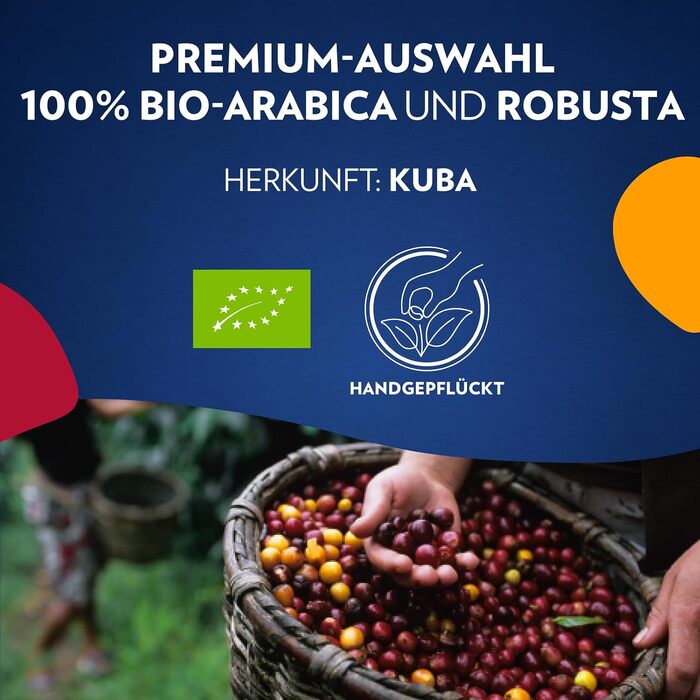 Кава в зернах Lavazza Tierra Bio-Arabica Cuba, органічна, для еспресомашин, легкий обсмаження, фруктово-квітковий смак, 1 кг