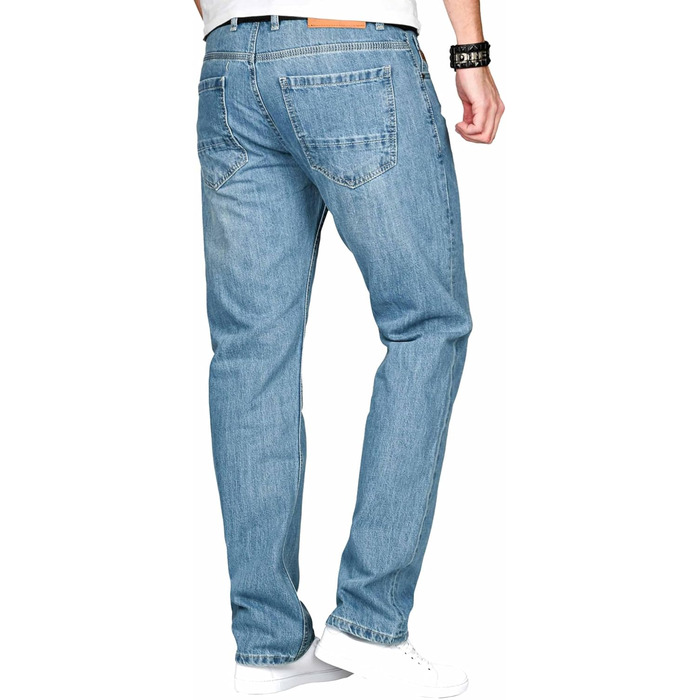 Чоловічі джинси Alessandro Salvarini Comfort Fit прямого крою, світло-блакитні (44W/36L)