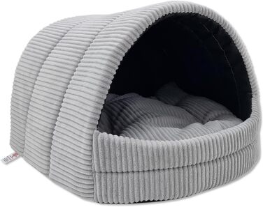 Будка для собак ODOLPLUSZ Hundehütte, сіра, Cord, розмір M - комфортна, зручна, для собак та котів