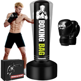 Надувний боксерський мішок для дорослих, стоячий боксерський мішок, самостійний мішок для кікбоксингу, обладнання для тренувань MMA, Муай Тай, фітнесу (стиль Power Punch A)