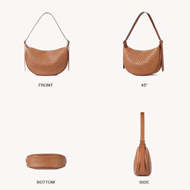 Сумка жіноча BOSTANTEN велика шопер з екошкіри, чорна/коричнева, на плече, елегантна сумка-хобо