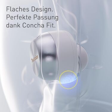 Technics EAH-AZ100E-S Бездротові навушники з активним шумозаглушенням, 10 мм драйвер, Multipoint Bluetooth, AI Voice Focus, срібного кольору