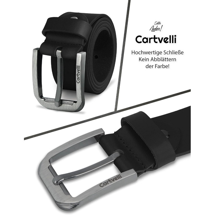 Чоловічий шкіряний ремінь преміум-класу з Німеччини з подарунковою коробкою - 40 мм, справжня шкіра, колір