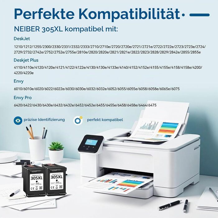 Картридж HP 305 XL чорний (сумісний) для принтерів HP DeskJet 2700e, 2800e, 4200, Envy 6000, Pro 6400