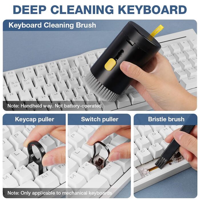 Набір для чищення техніки 20 в 1: клавіатура, навушники, монітор, камера (чорний)