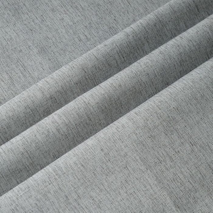 Штора для душу YISURE без гачків, льон вигляд, водонепроникна, 120x200 см, сіра. Текстильна штора для ванної кімнати, машинне прання