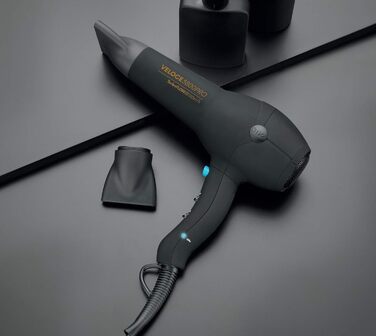 Фен Diva Edit Veloce 3800 Pro: Іонізація, 4 режими нагріву, Cold Shot, чорний