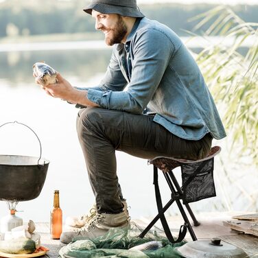 REDCAMP 2 шт. Кемпінгові стільці-штатив, 56 см, складні, 3 ніжки, камуфляж для відпочинку на природі, риболовлі, полювання та туризму