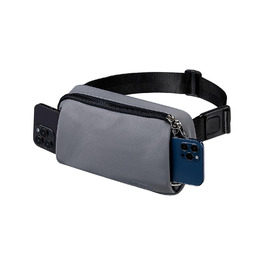 WATERFLY Поясна сумка на пояс для чоловіків та жінок: стильна сумка через плече, спортивна, модний аксесуар, водонепроникна, маленька сумка на стегно для активного відпочинку, подорожей, піших прогулянок, фестивалів (темно-сірий)