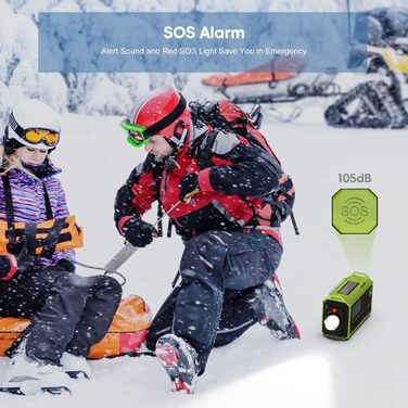 Радіоприймач Kurbelradio з DAB+/DAB/UKW, акумулятор 5000mAh, ліхтарик, SOS-сигнал, зарядка USB, динамо, FM, для кемпінгу та подорожей