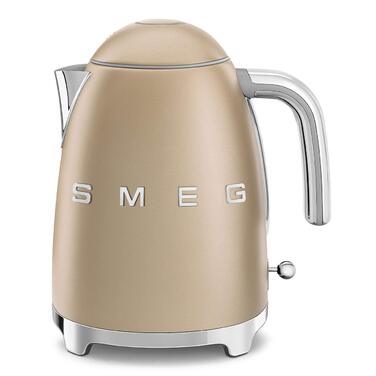 Електричний чайник Smeg KLF03WHEU 1.7л, 2400Вт, з фільтром від накипу та системою Soft-Opening, колір шампань