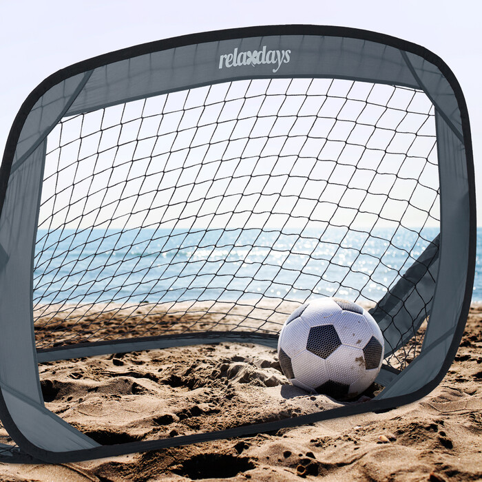 Relaxdays Pop-Up Football Goals, 2-Piece Set