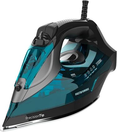Праска Cecotec Fast&Furious 5040 Absolute: потужність 3100 Вт, 65 г/хв, паровий удар 230 г/хв, підошва Turbo Slide, Eco-режим, захист від протікання, автовимкнення