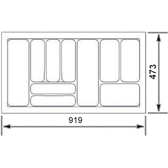 Лоток для столових приборів Orga-Box I 917x474 мм для Tandembox і ModernBox у шафу 100 см