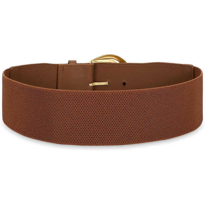 Жіночий широкий пояс-кушак WHIPPY з еластичною тканиною, 110 см, колір: коричневий (золотий), розмір: 94-114 см