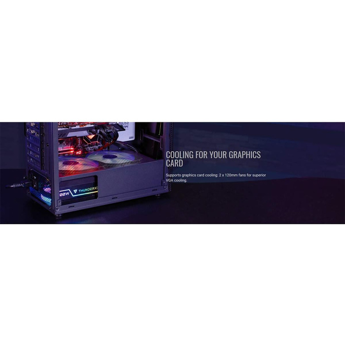 Корпус для ПК AeroCool SHARD, ATX, з акриловим склом, RGB, 13 режимів, вентилятор 12 см, чорний