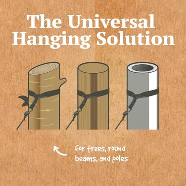LA SIESTA TreeMount Black Multi-Surface Mounting System for Hammocks