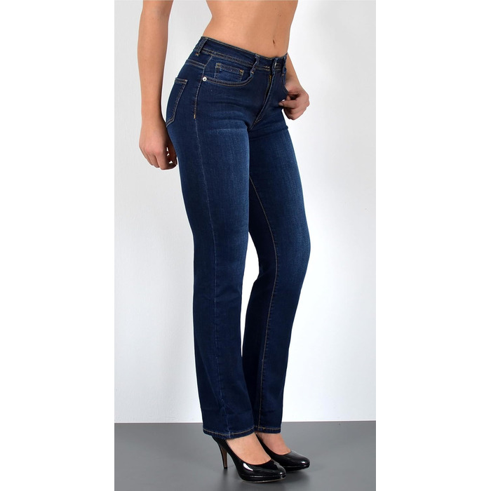 Джинси жіночі ESRA Straight High Waist G200 (34, J194) з еластичного деніму
