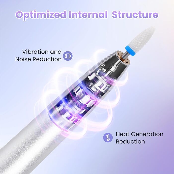 Електричний набір для манікюру та педикюру Xoali 13 в 1, 35000 об/хв, для гелю, акрилу, натуральних нігтів