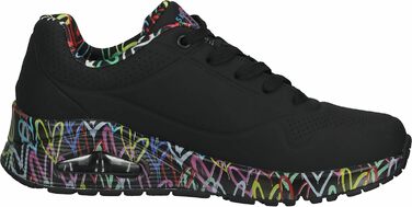 Дитячі кросівки Skechers 155506, чорний колір, підошва Durabuck, вставки з кольорової сітки