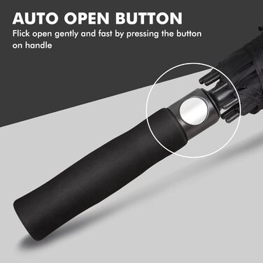 Чорний парасолька NINEMAX великий, штормостійкий, автоматичний, для чоловіків та жінок, L/XL/XXL, 137 см