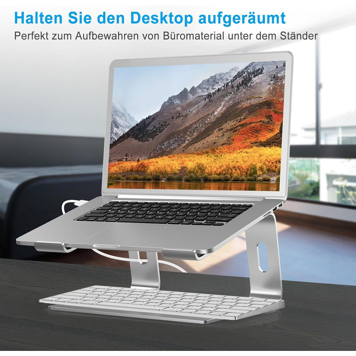 Підставка для ноутбука BoYata: ергономічна, алюмінієва, портативна, сумісна з MacBook, Dell, HP, Samsung, Acer (10-14 дюймів)
