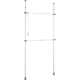 WENKO Telescopic Wardrobe System Hercules Basic (White, Single)