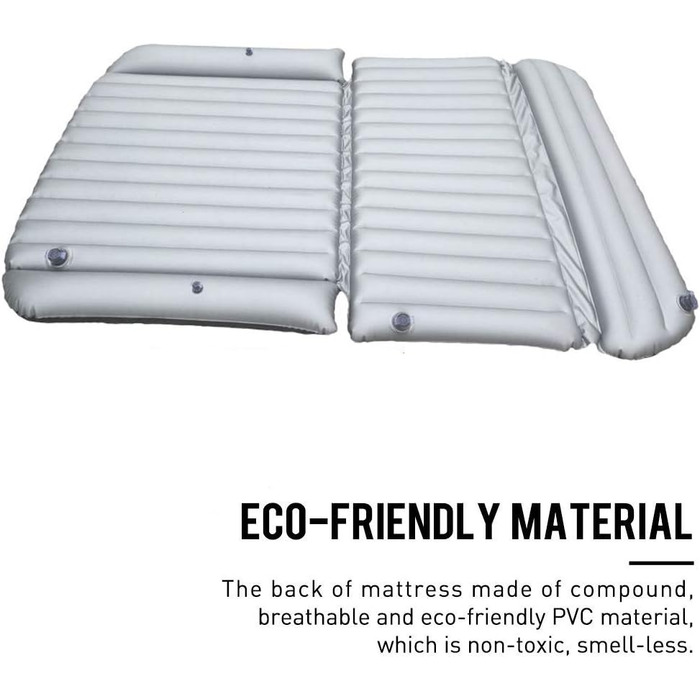 Надувний матрац для авто SUV з насосом (чорний) - зручний для кемпінгу та подорожей