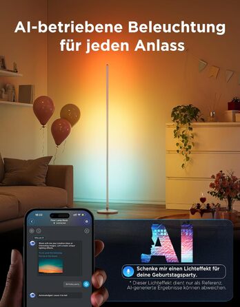 Govee LED-лампа RGBIC для дому, з Wi-Fi, димування, сумісна з Alexa та Google Assistant, 16 мільйонів кольорів, 58 режимів, музичний режим, DIY для ігор та сну (срібна, 1 шт.)