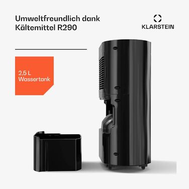 Електричний осушувач Klarstein AeroDry Smart 12 л - 12 л/день, 2.5 л резервуар, 39 дБ, WiFi/App/Alexa, LED дисплей, таймер 24 год, вугільний фільтр, для приміщень до 18 м², чорний