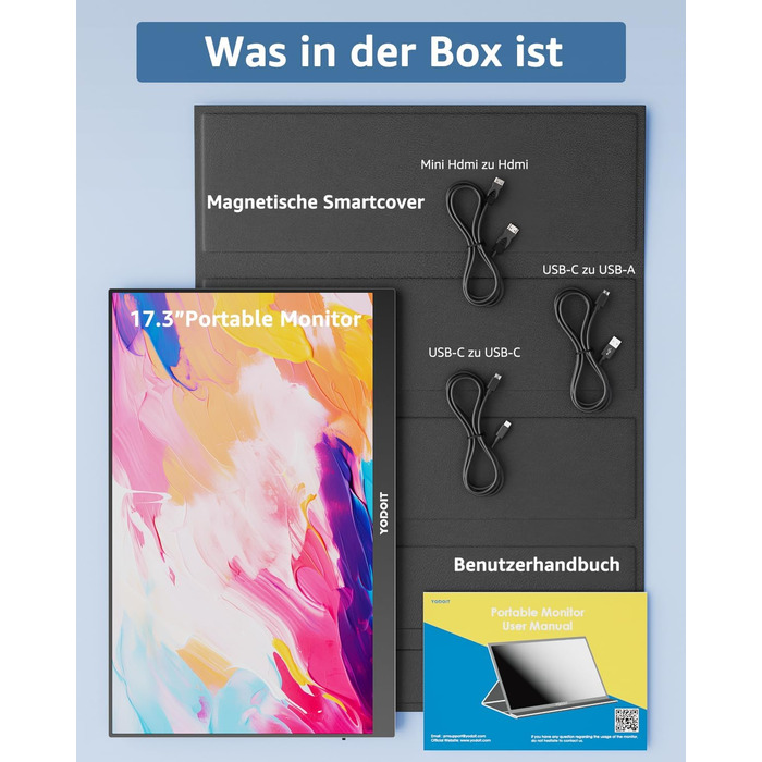 Портативний монітор Yodoit 17.3