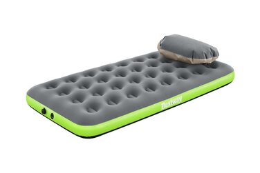 Надувний матрац Bestway Roll & Relax Twin 188x99x22 см, сірий, для відпочинку