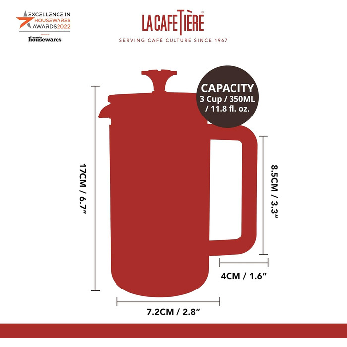 Френч-прес La Cafetière Pisa з нержавіючої сталі, 3 чашки, зелений, у подарунковій коробці (срібло)
