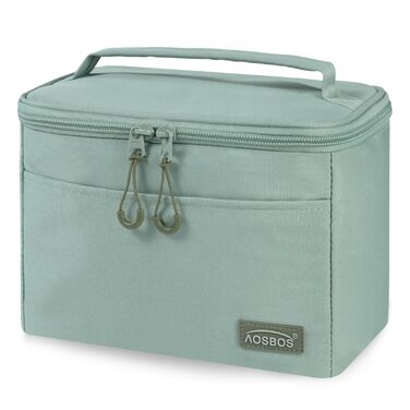 Зручна термосумка-ланчбокс для їжі: компактна, легка, водонепроникна, для роботи та школи (зелена, Upgrade 2026)