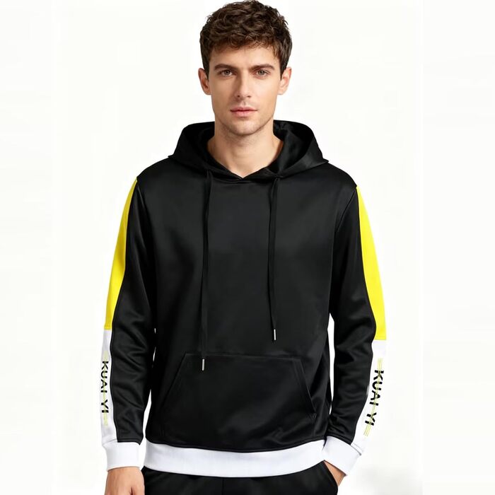 Чоловічий світшот з капюшоном Kenaijing, бавовна, чорний, розмір M