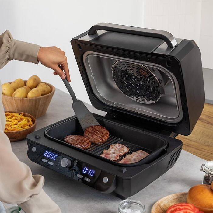 Cecotec Oil-Free Hot Air Fryer, 8 L, Cecofry FireDome 8000 Pro. 1700 W, Double Heating, 4 Grill Levels, 12 Predefined Modes, Adjustable Temperature and Time, 8-Liter Accessory Kit
