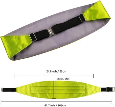 Метелик Alizeal чоловічий однотонний, з підтяжками та нагрудною хустинкою, подарунковий набір (132 - жовто-зелений)