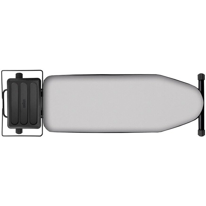 Braun CareStyle Ironing Board IB3001 BK – Ironing board perfect for steam stations, steam-permeable surface, cover made of 100% cotton, 122 x 40 cm, black/gray