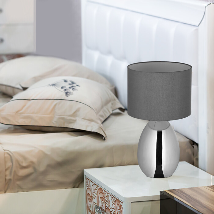 Relaxdays Table Lamp Metal & Fabric