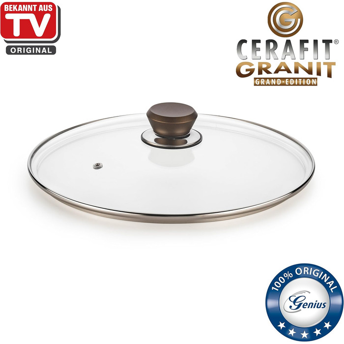 Набір сковорідок Genius Cerafit Fusion (7 шт.) з керамічним покриттям | 28 x 28 см, смарагдовий, антипригарне покриття Lotus, легке миття