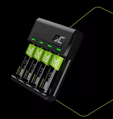 Зарядний пристрій Green Cell VitalCharger для 4 акумуляторів AA/AAA Ni-MH